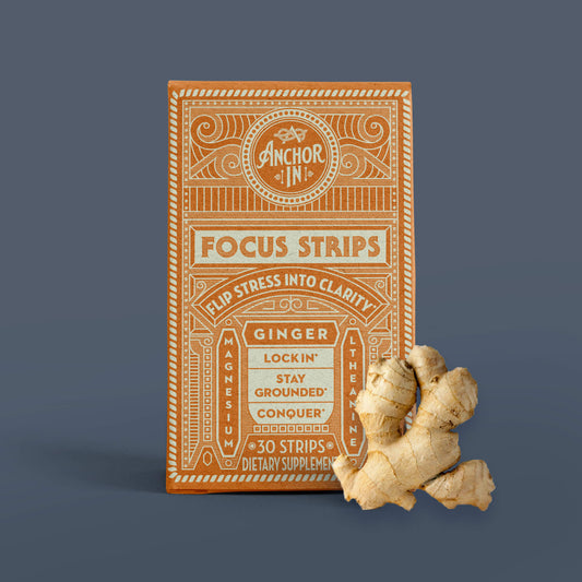 Anchor In Ginger Focus Strips with L-Theanine, Magnesium and Ashwagandha